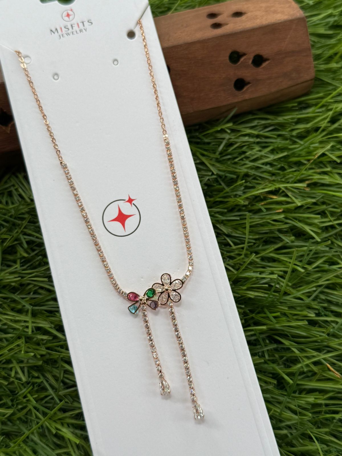 Tiny Stone Rose Gold Chain Tiny Stone Rose Gold Chain