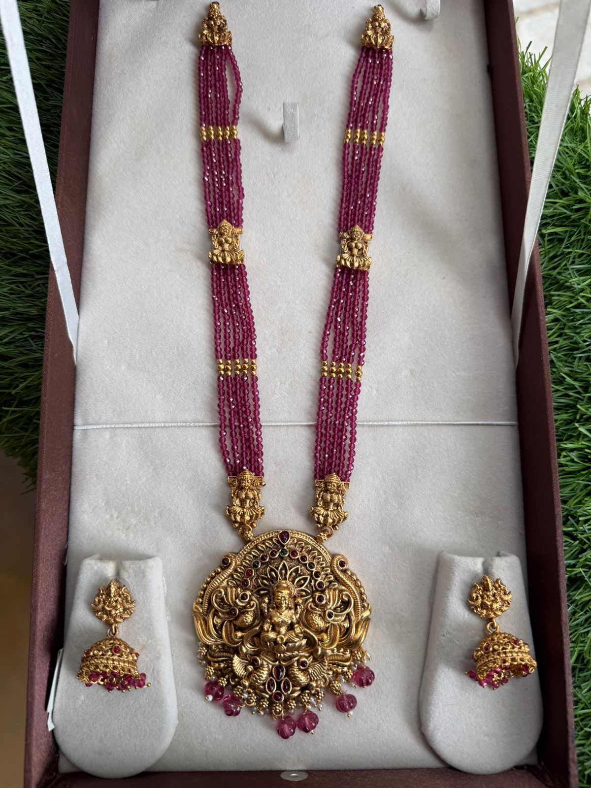 Mango Peacock AD stone Long Haram