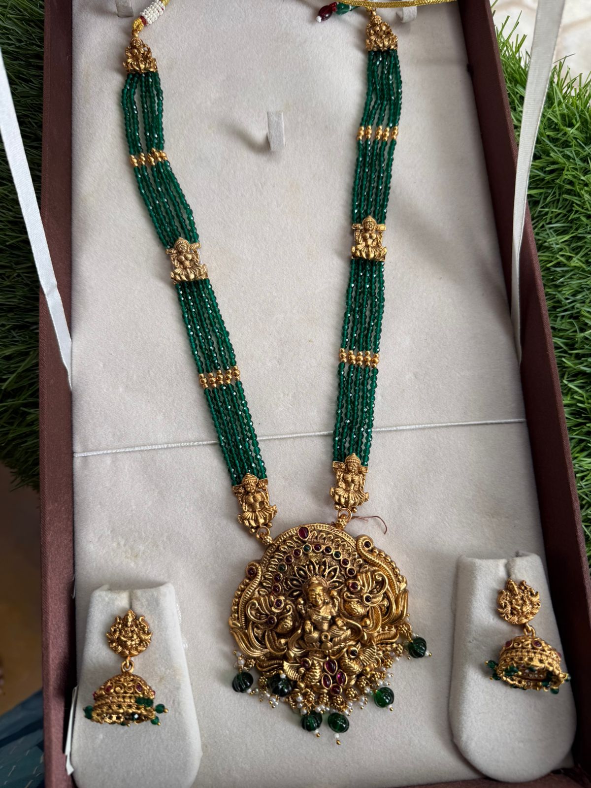 Mango Peacock AD stone Long Haram Mango Peacock AD stone Long Haram