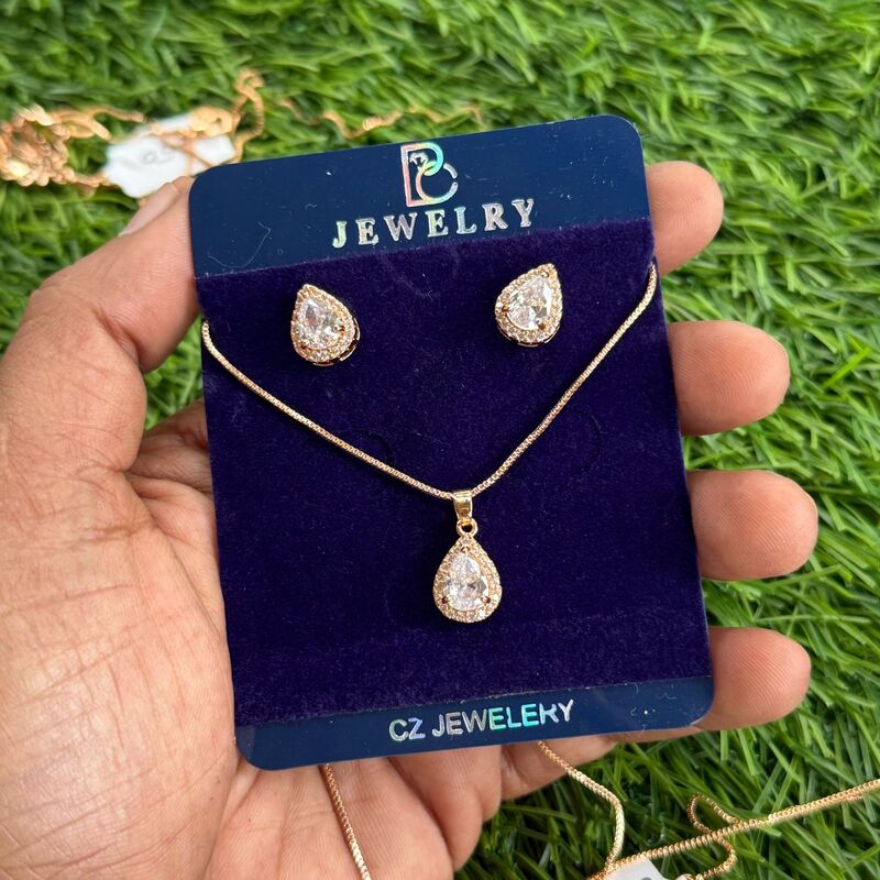 Rose gold diamond neck designs