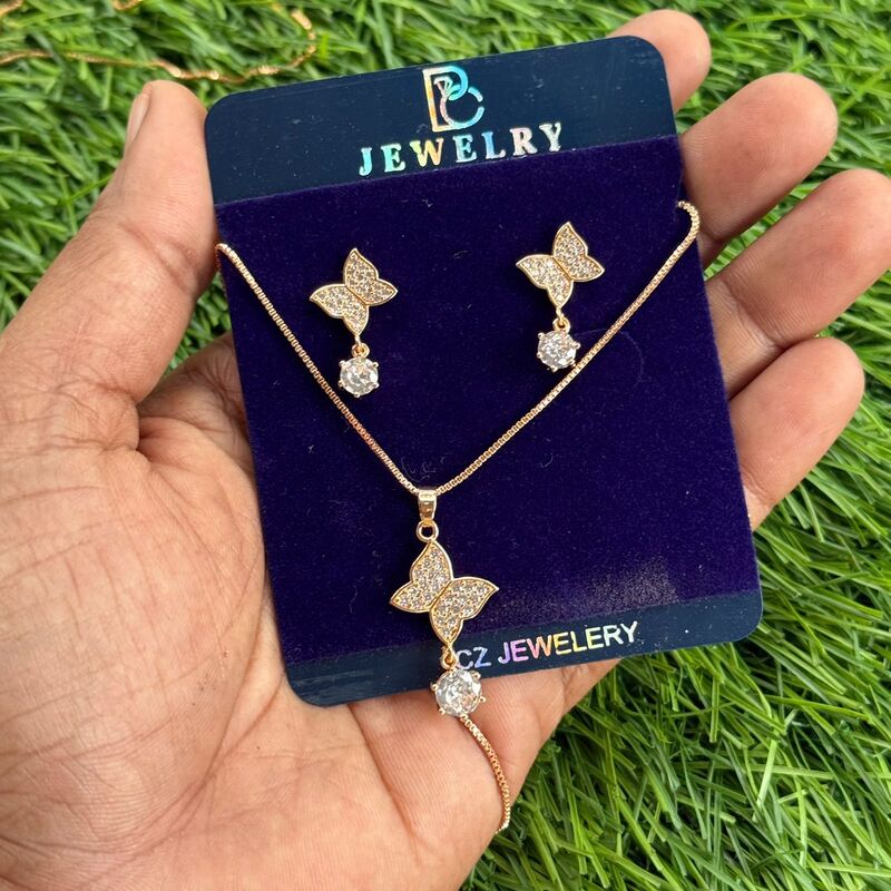 Butterfly rose gold chain