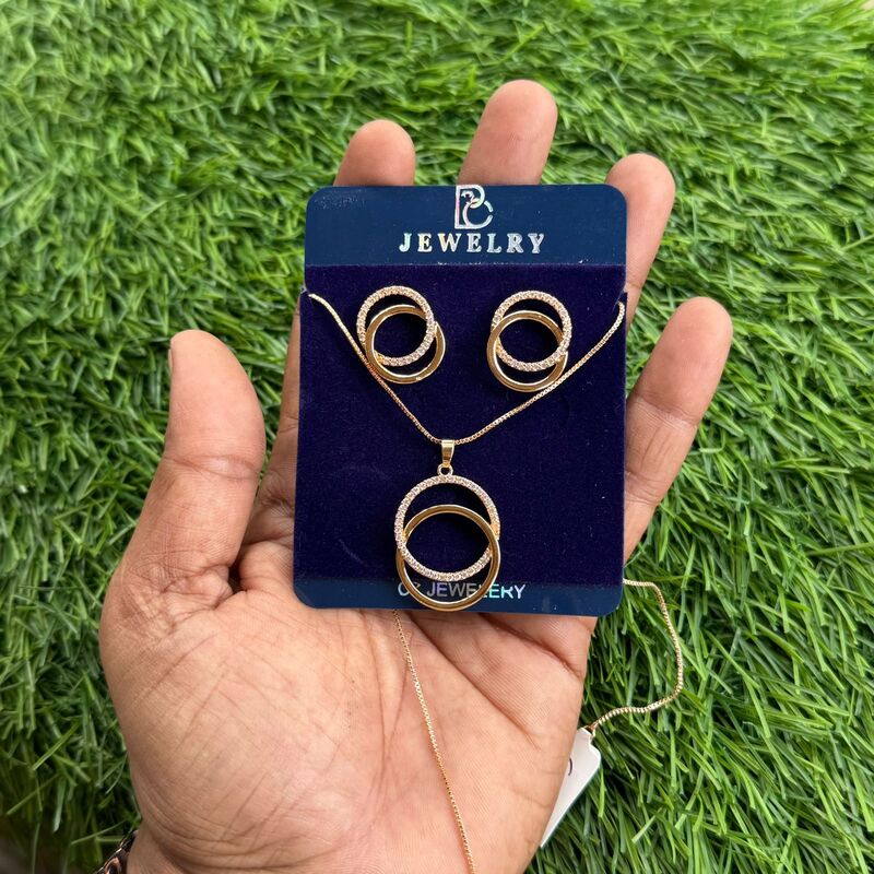 Circle Pendant rose gold Chain