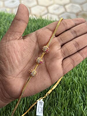 Spring with Ball Mugappu Chain