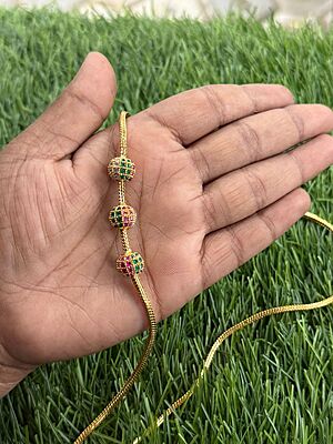 CZ Trendy Mugappu Chain