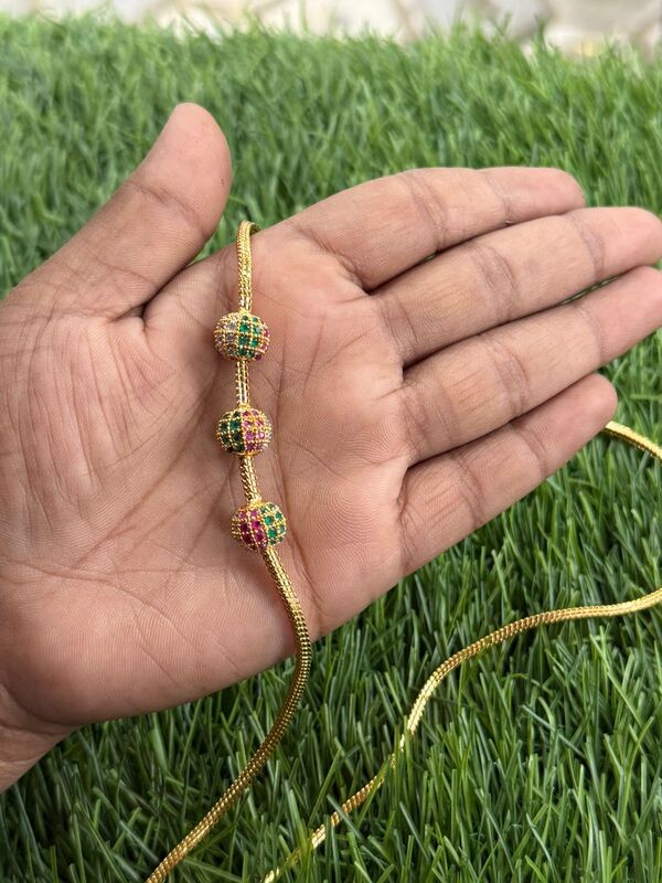 CZ Trendy Mugappu Chain