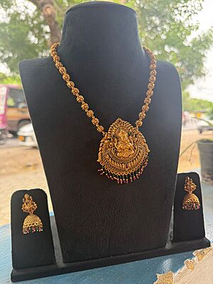 Peacock design gold finish necklace Peacock design gold finish necklace